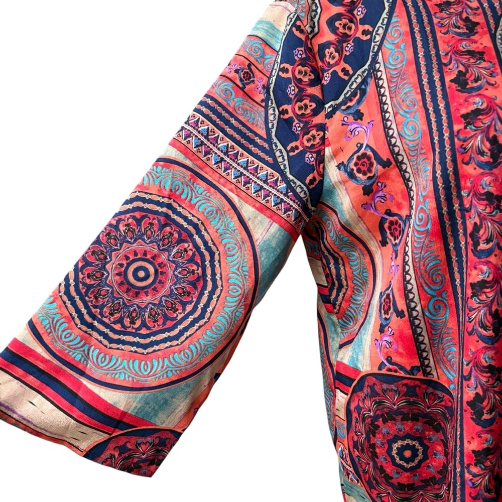 Aakaa Geometric Low Back Shift Dress, Sz M - Picture 8 of 15